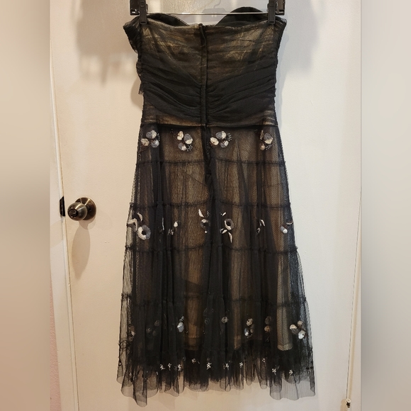 BCBG NWOT Womens/Girl Black Mesh Zippered Sleeveless Party/Cocktail Dress 2 - Picture 3 of 5